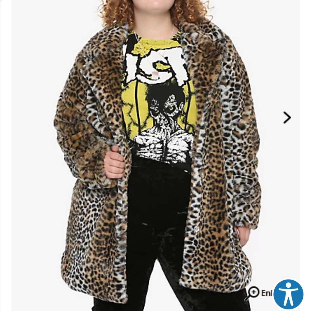 faux leopard print coat